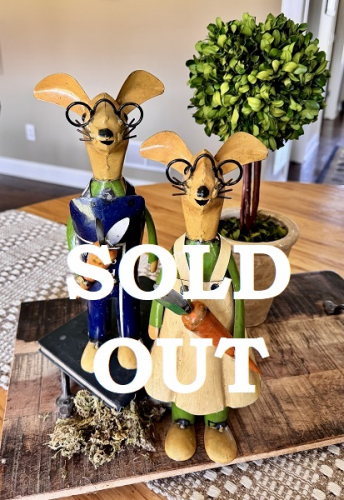 HAZEL & HOPS RABBITS W/GLASSES *NEW*